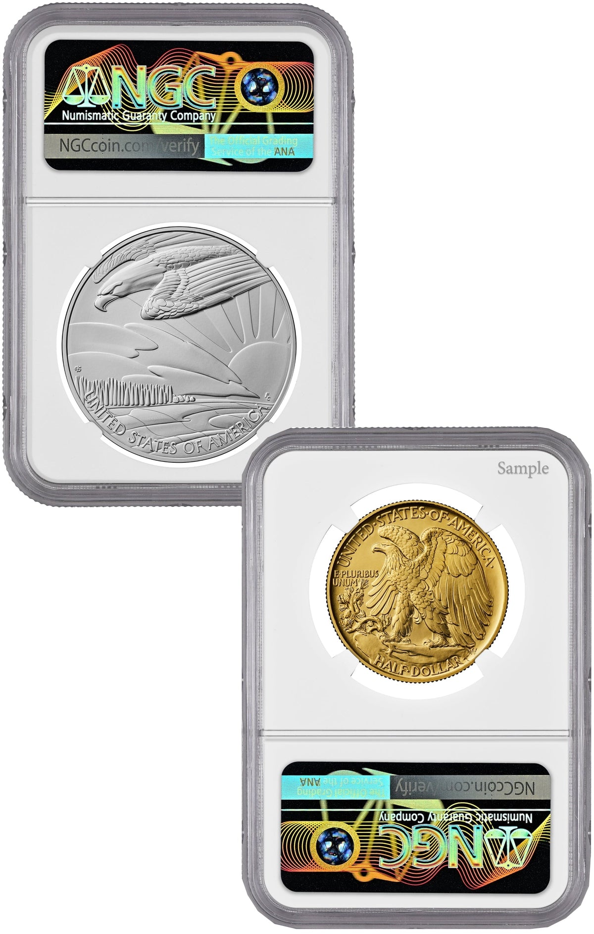 2026-W Gold Walking Liberty Half & Silver Medal Set AR NGC SP70 Congress