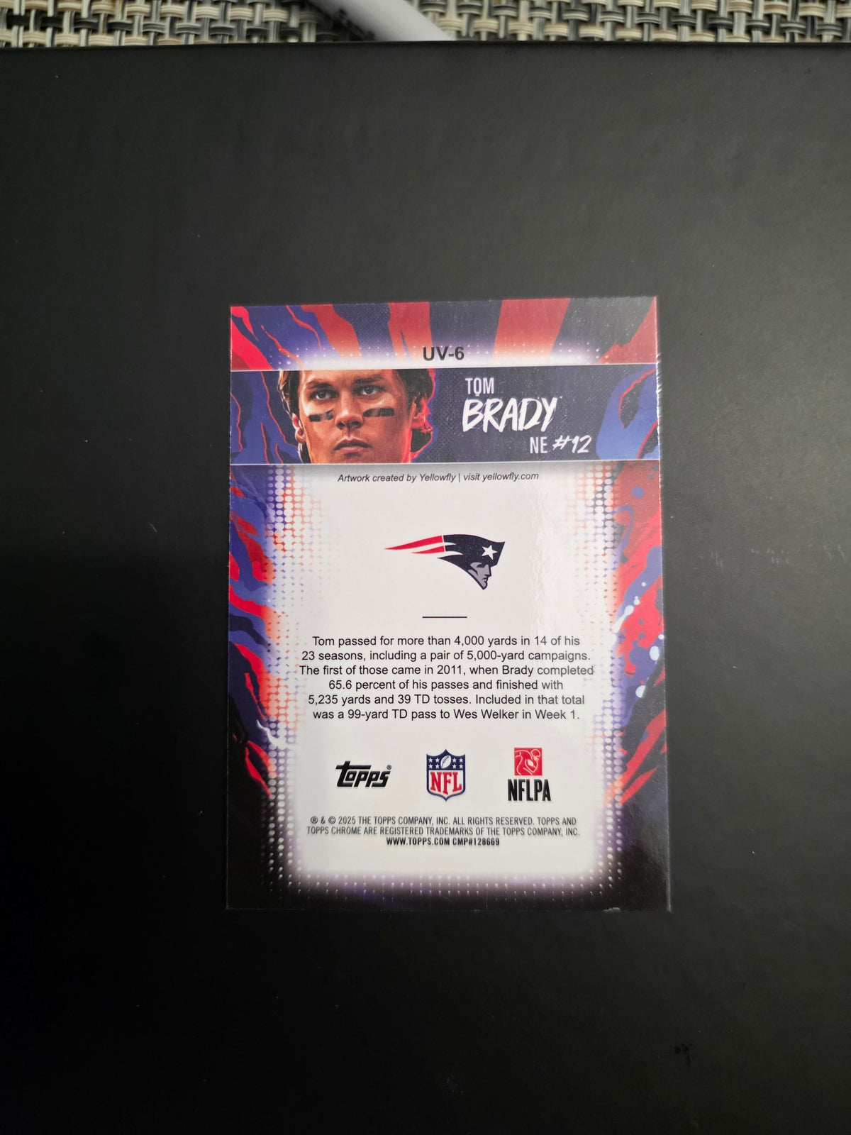 2025 Topps Chrome Football Tom Brady UV-6 Ultra Violet SSP CASE HIT π₯ RARE