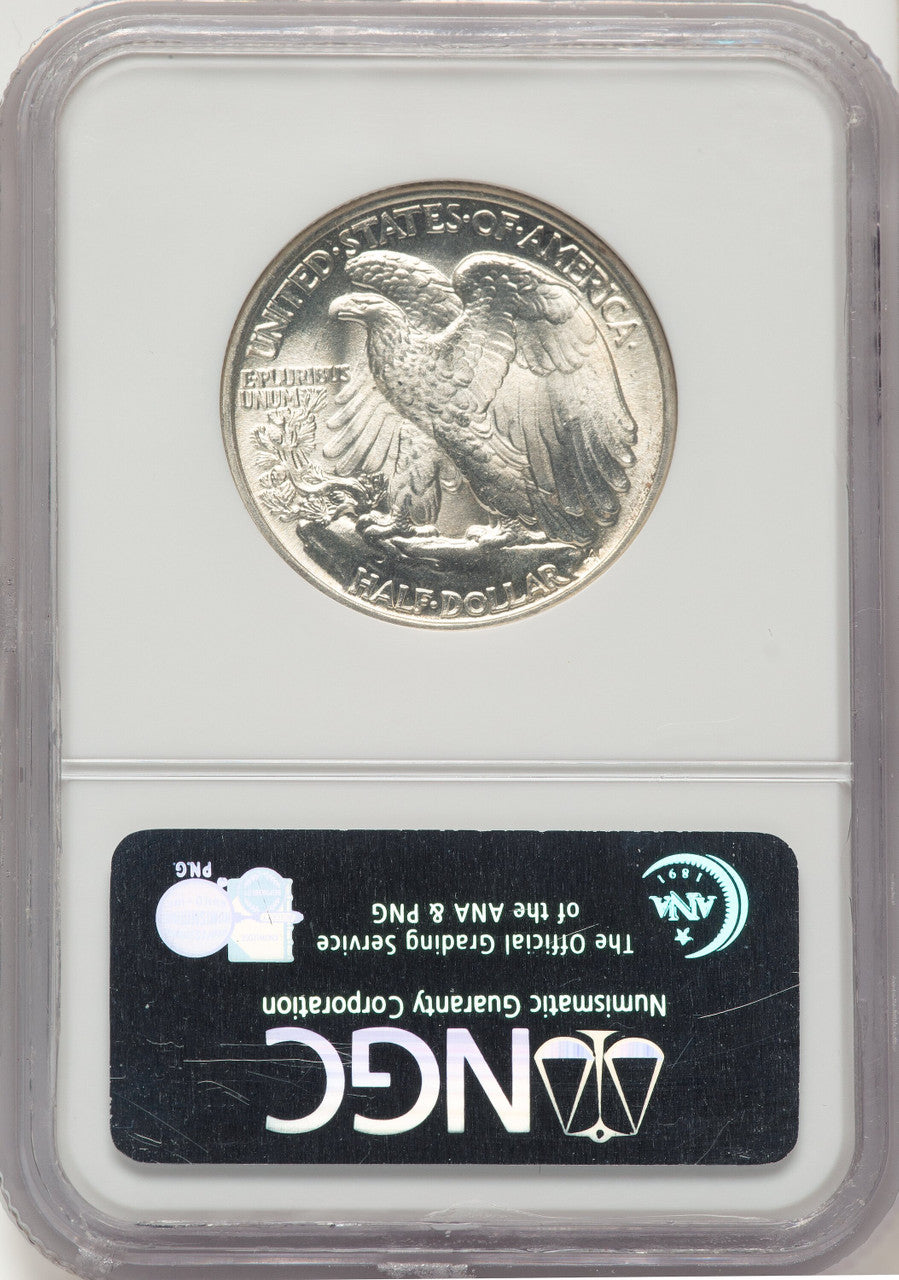 1943 50C CAC Walking Liberty Half Dollar NGC MS67