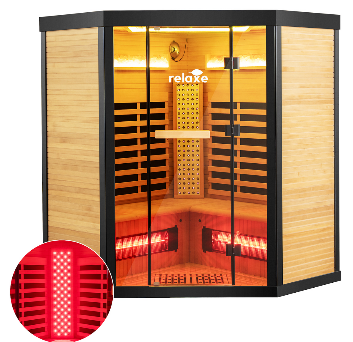Full Spectrum Infrared Sauna With Red Light Therapy Panel