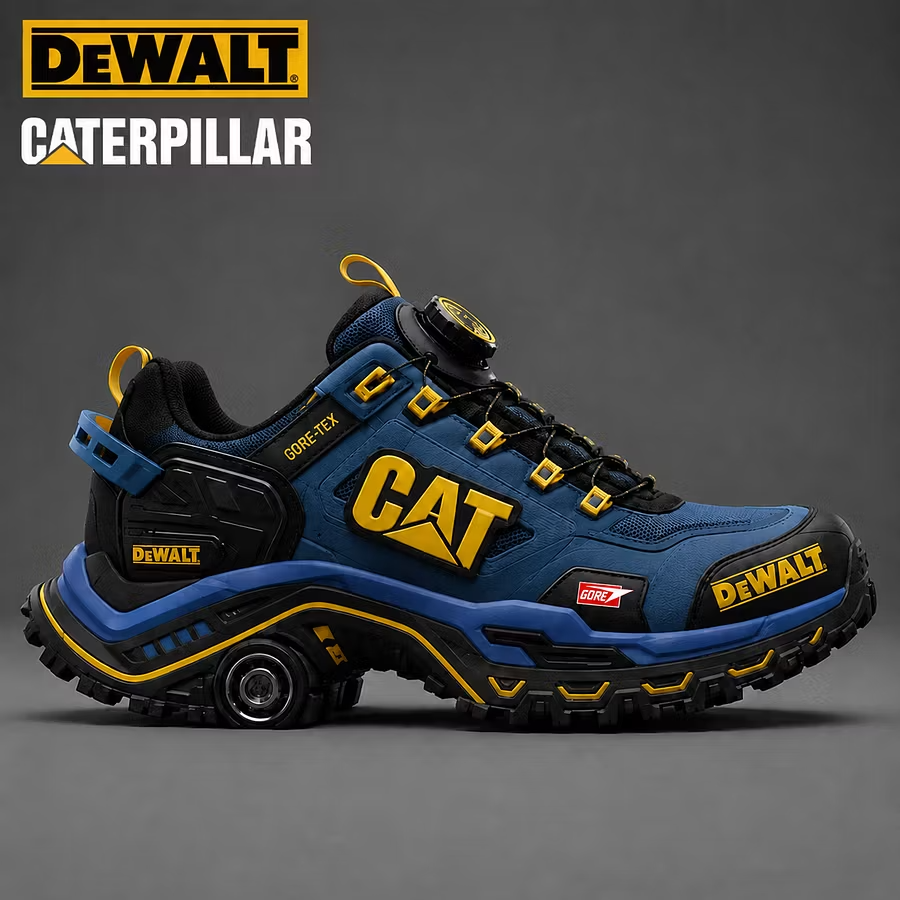 Men's Steel Toe Safety Shoes - Waterproof GORE-TEX Style Work Sneakers - Lightweight Non-Slip Construction Boots