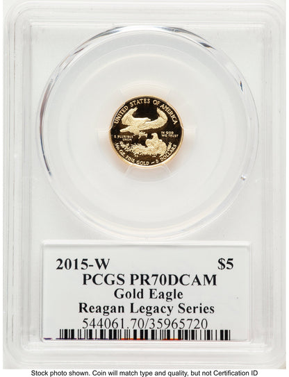 2015-W Proof Gold Eagle 1/10 oz Reagan Legacy Series Michael Reagan PCGS PR70