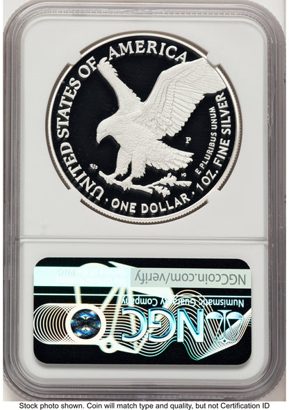 2025-P Proof Silver Eagle Privy U.S. Marine Corps 250th Anniversary 1 oz FDI US Army Helicopter Label NGC PF70