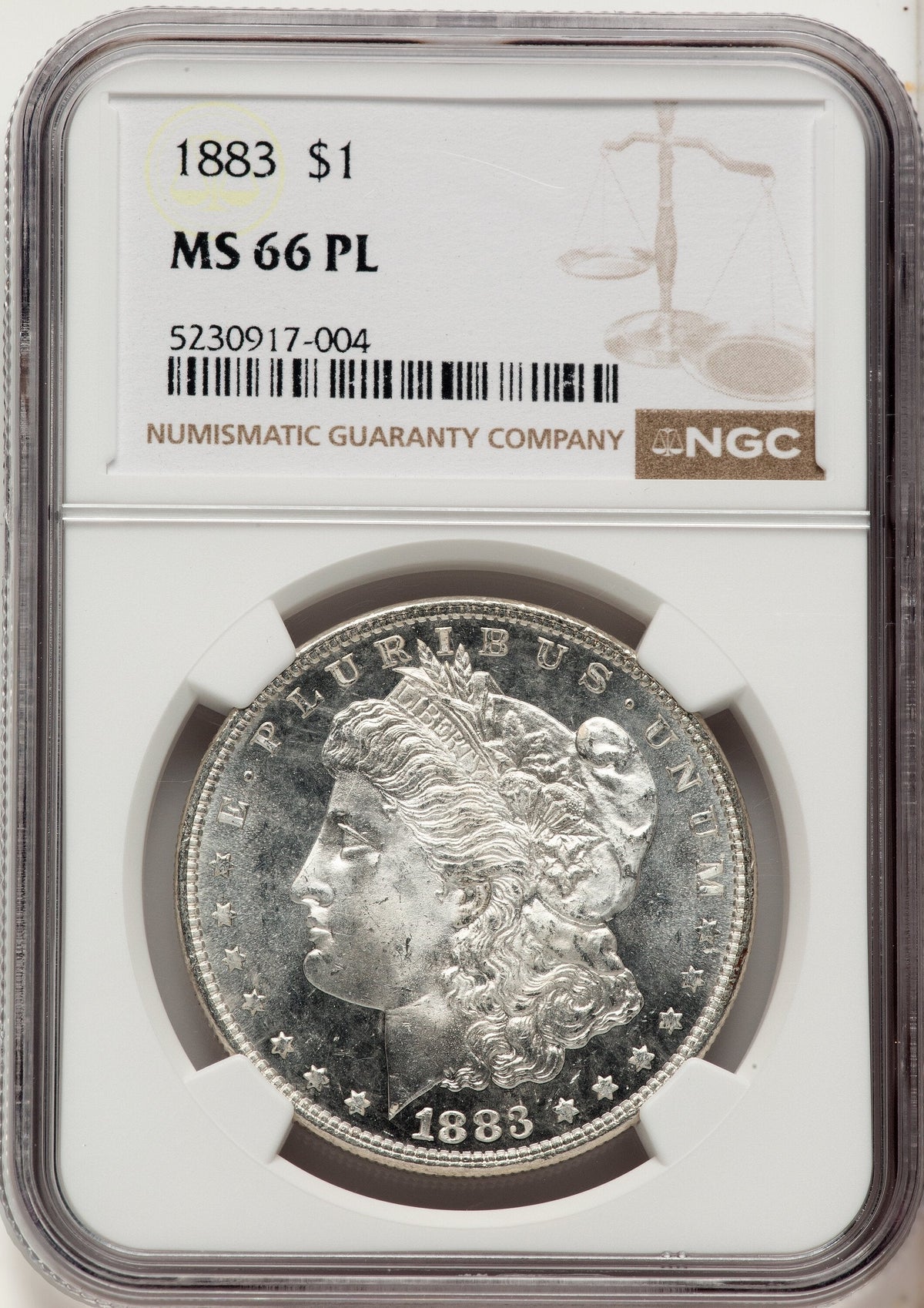 1883 PL Morgan Dollar NGC MS66