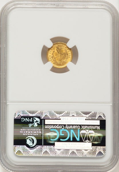 1851 G$1 Gold Dollar NGC MS64