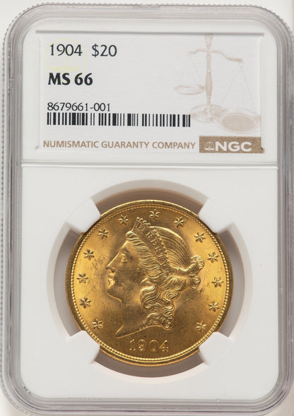 1904 $20 Liberty Liberty Double Eagle NGC MS66