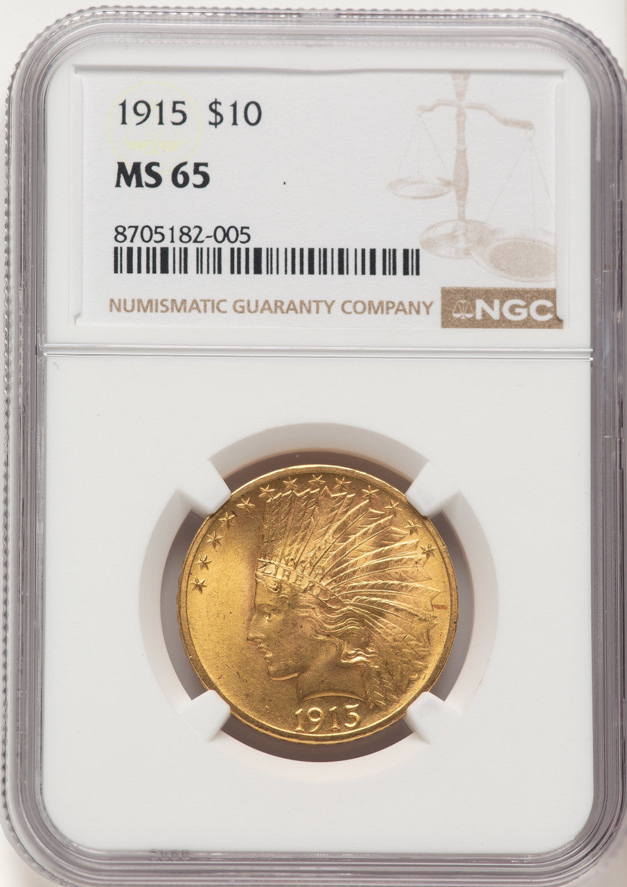 1915 $10 Indian Eagle NGC MS65