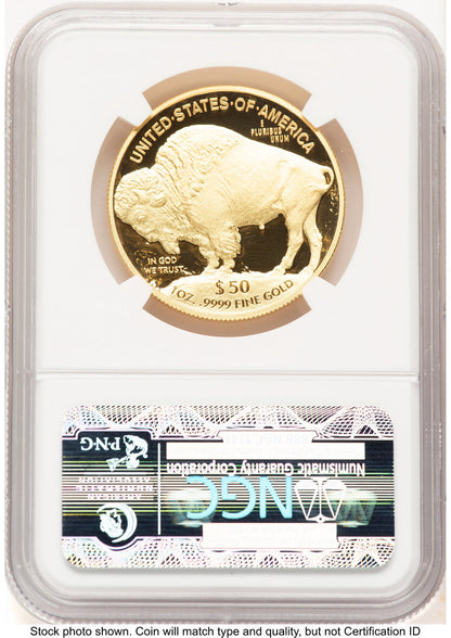 2013-W Proof Gold Buffalo 1 oz ER Blue NGC PF70