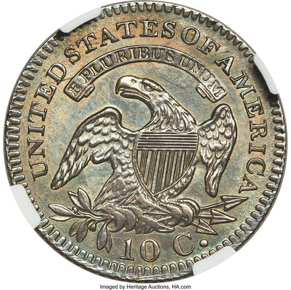 1821 10C Large Date Bust Dime NGC MS65
