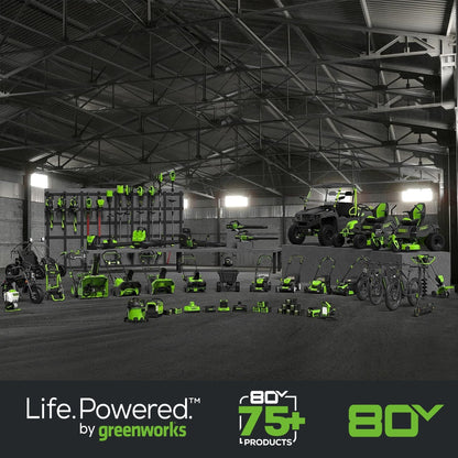 80V 25" Cordless Battery Dual Blade Self-Propelled Mower: 4.0 Ah Battery and Rapid Charger, LM2508S