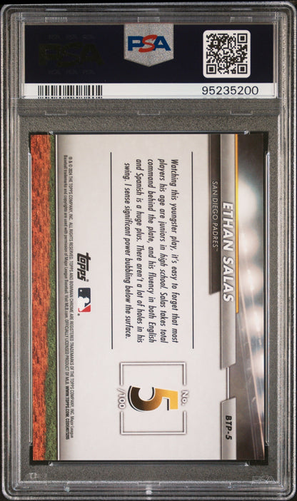 2024 Bowman Bowman Scouts' Top 100 Ethan Salas #BTP5 Orange Ref PSA 10
