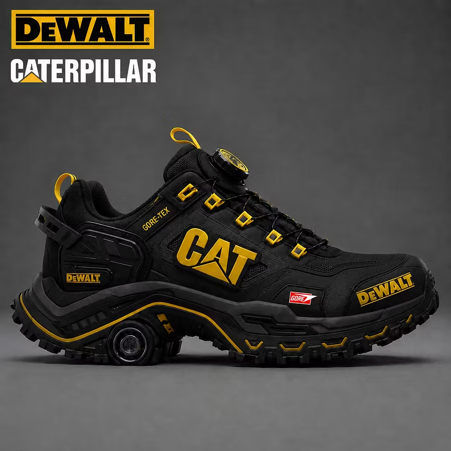 Men's Steel Toe Safety Shoes - Waterproof GORE-TEX Style Work Sneakers - Lightweight Non-Slip Construction Boots
