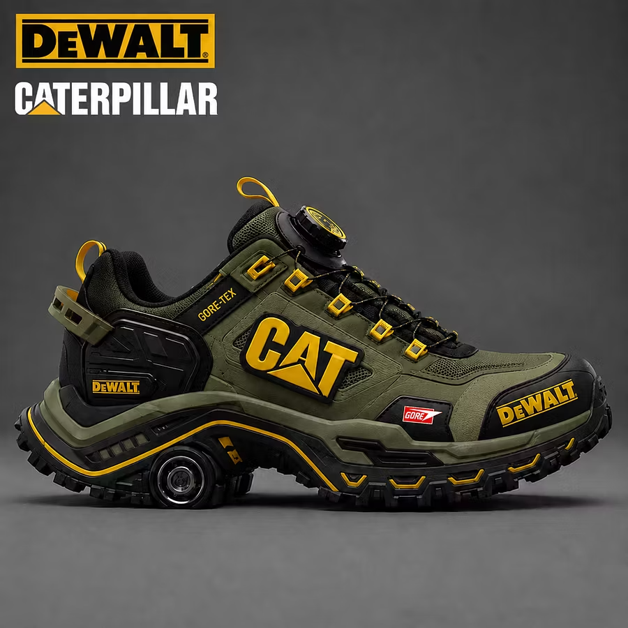 Men's Steel Toe Safety Shoes - Waterproof GORE-TEX Style Work Sneakers - Lightweight Non-Slip Construction Boots