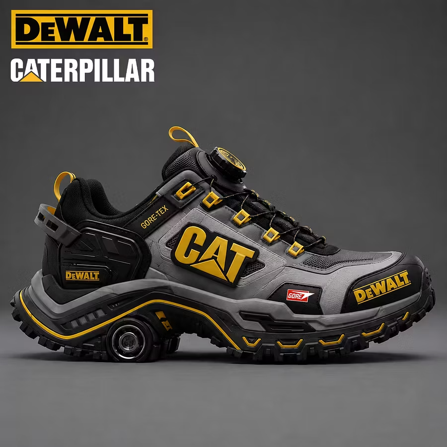 Men's Steel Toe Safety Shoes - Waterproof GORE-TEX Style Work Sneakers - Lightweight Non-Slip Construction Boots