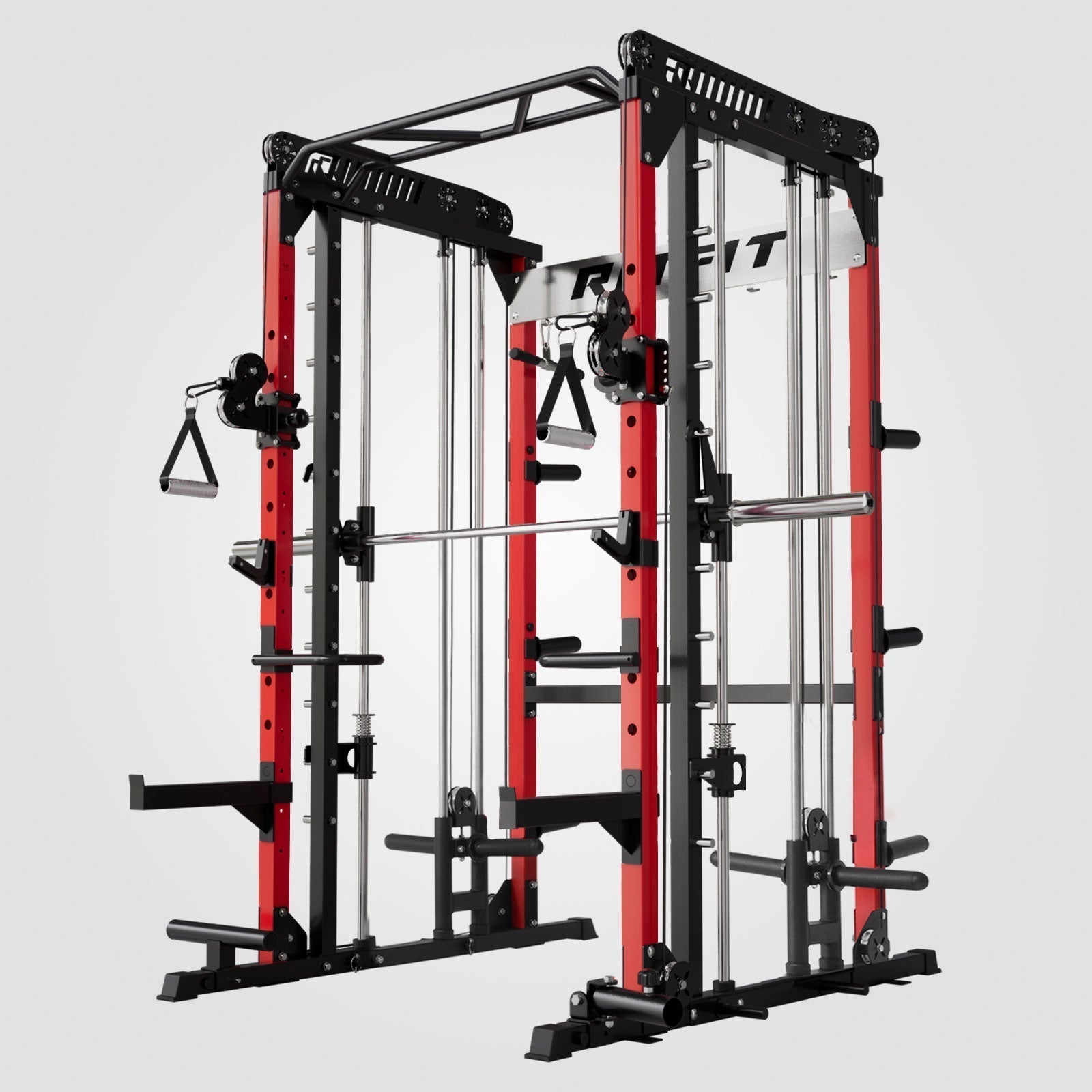 1_dd5cda42-f5b4-47e2-b007-cc5c1f219fc7 M1 PRO Multi-Functional Smith Machine with Cable Crossover System and Squat Rack for Home Gym - Image 1