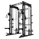 RitFit M1 PRO multi-functional Smith machine with cable crossover and squat rack for home gym workouts.