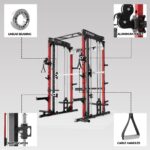 M1 PRO Multi-Functional Smith Machine with Cable Crossover System and Squat Rack for Home Gym - Image 8