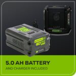 60V 21" Cordless Battery Push Lawn Mower w/ 5.0Ah Battery & Charger, LM2116 - Image 12