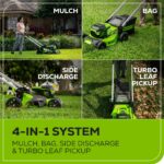 60V 21" Cordless Battery Self-Propelled Lawn Mower w/ Two (2) 4.0Ah Batteries & Dual Port Charger, LM2116S - Image 11