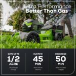 60V 21" Cordless Battery Push Lawn Mower w/ 5.0Ah Battery & Charger, LM2116 - Image 5