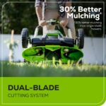 60V 25" Cordless Battery Dual Blade Self-Propelled Lawn Mower w/ Two (2) 4.0Ah Batteries & Dual-Port Charger, LM2516S - Image 5
