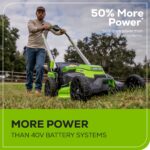 60V 25" Cordless Battery Dual Blade Self-Propelled Lawn Mower w/ Two (2) 4.0Ah Batteries & Dual-Port Charger, LM2516S - Image 6