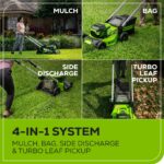 60V 21" Cordless Battery Push Lawn Mower w/ 5.0Ah Battery & Charger, LM2116 - Image 11