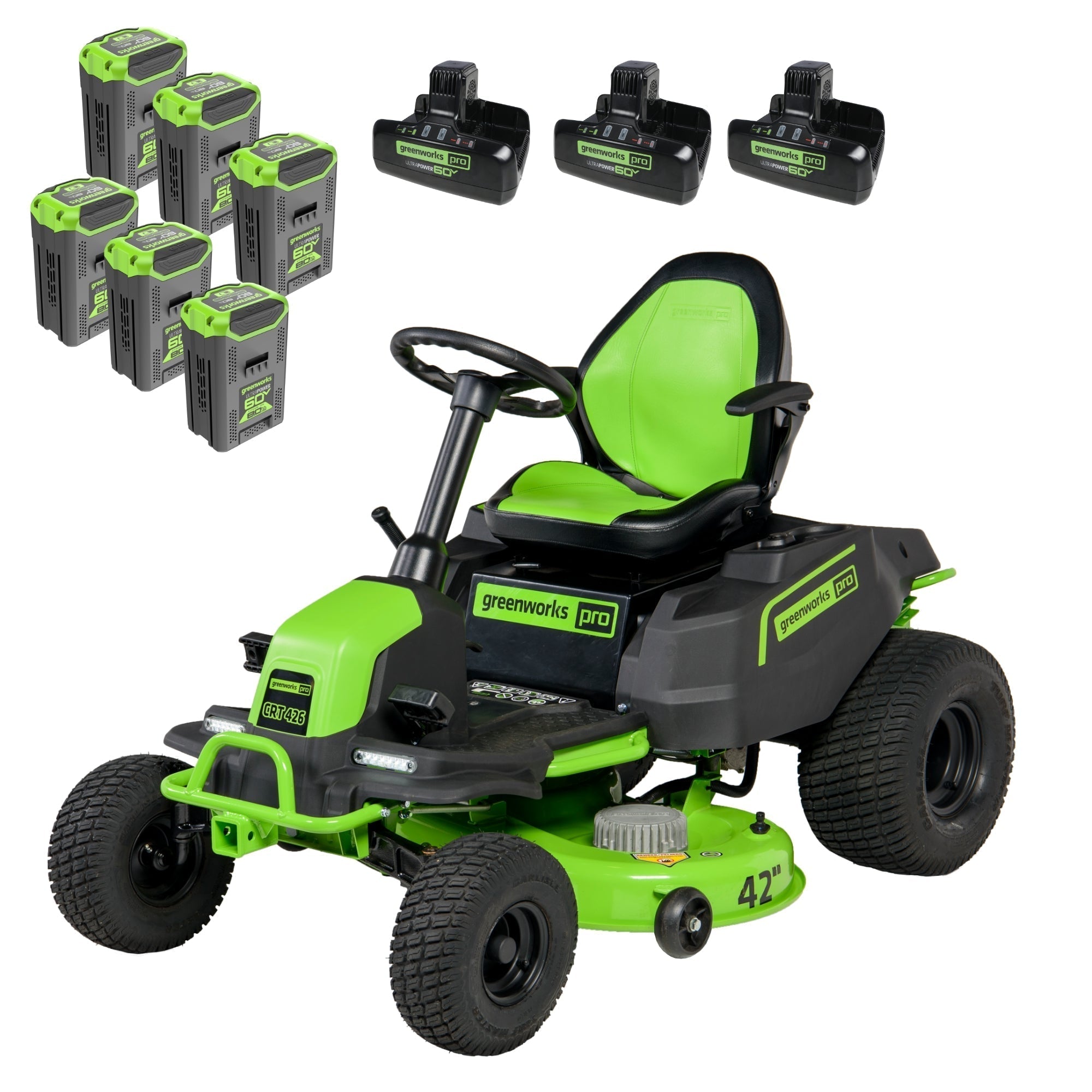 ATFWMKit-1_106cd993-b11b-4d18-8da5-3593037e62e8 60V 42" Cordless Battery CrossoverT Riding Lawn Mower: (6) 8.0 Ah Batteries and (3) Dual-Port Turbo Chargers, CRT4261 - Image 1