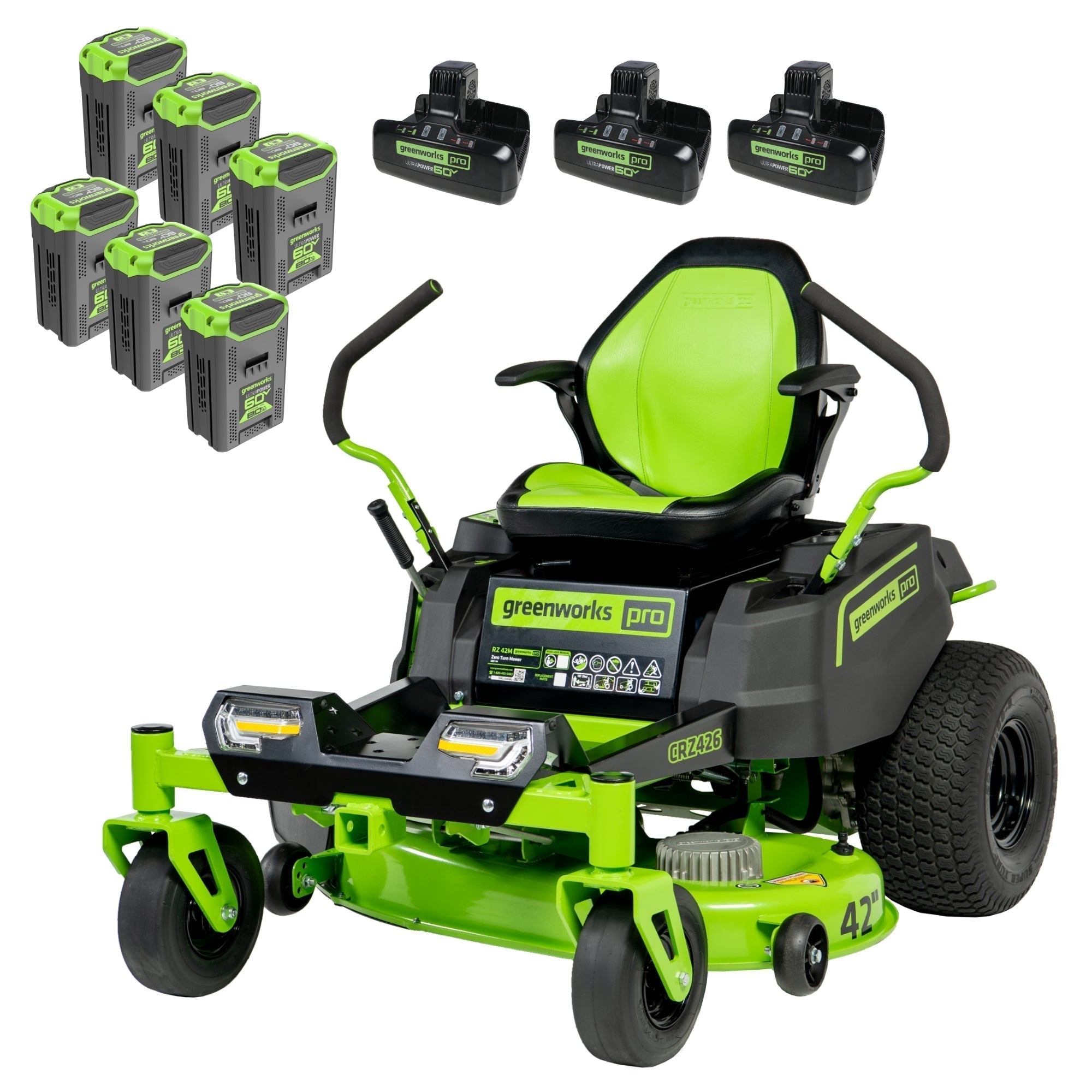 ATFWMKit-1_f225da54-a0f7-4bac-b7a1-6f01f0fe1326 60V 42” Electric CrossoverZ Zero Turn Mower with (6) 8 Ah Batteries and (3) Dual Port Turbo Chargers, CRZ4261 - Image 1