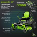 60V 42” Electric CrossoverZ Zero Turn Mower with (6) 8 Ah Batteries and (3) Dual Port Turbo Chargers, CRZ4261 - Image 3