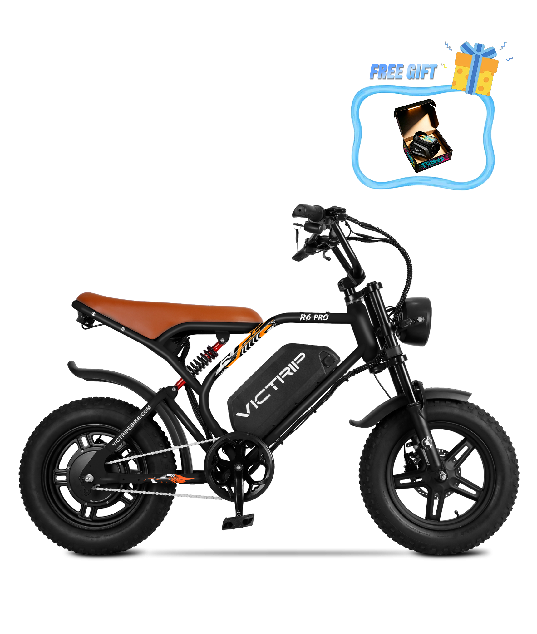 victrip-r6pro-electric-off-road-bike R6 Pro - 1500W Full Suspension Moped Style EBike - Image 1