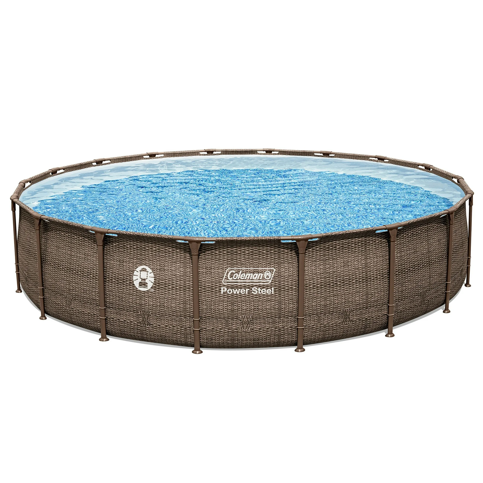 p59-i0.webp Coleman Power Steel 18 ft. x 48 in. Round Metal Frame Above Ground Pool Set - Image 1