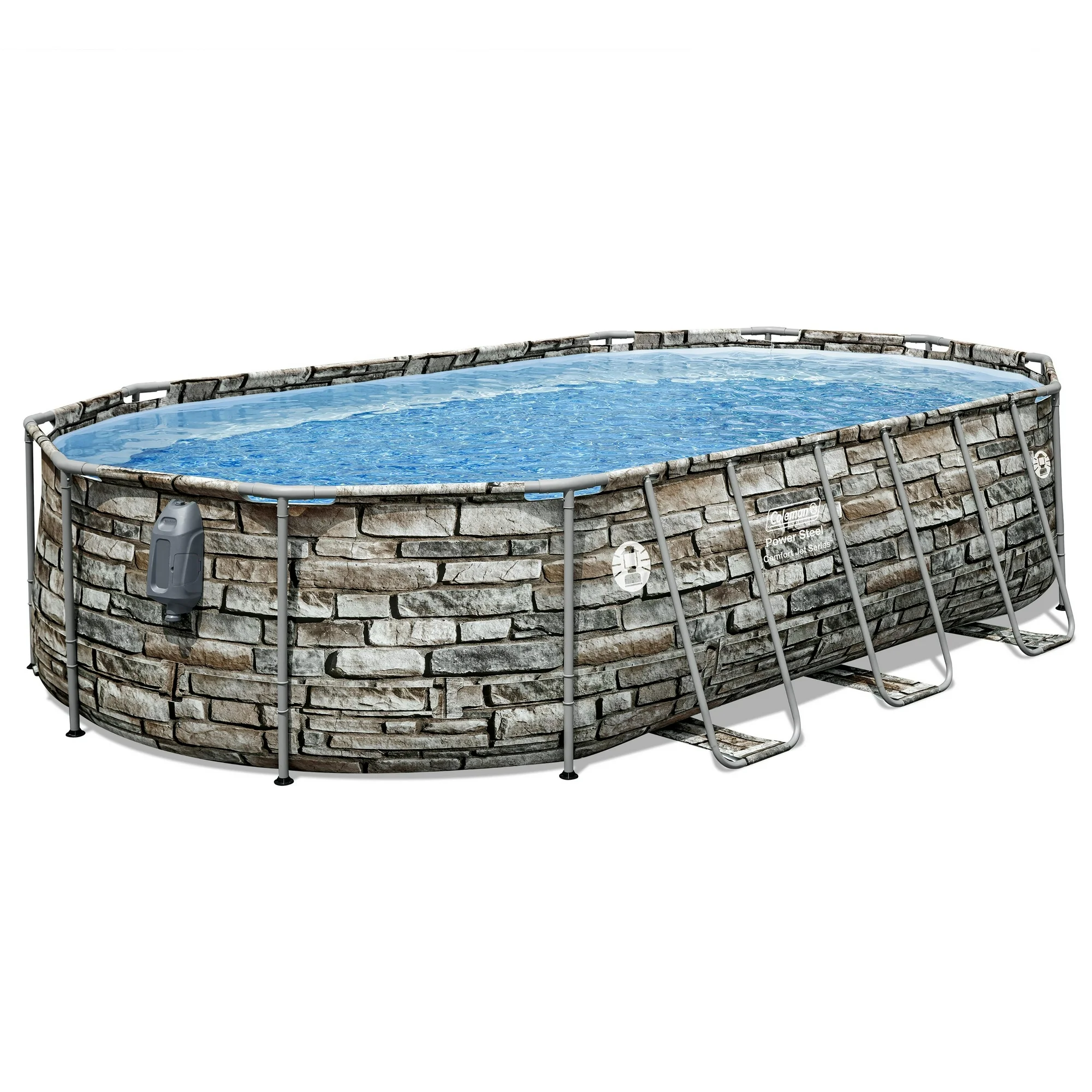 p60-i0.webp Coleman Power Steel 16′ x 10′ x 42″ Oval Above Ground Pool Set - Image 1