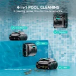 WYBOT C1 Cordless Robotic Pool Cleaner with Triple Motor, Wall Climbing, and Self-Parking - Image 3