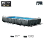 Intex 32′ x 16′ x 52″ Rectangular Ultra XTR Frame Above Ground Swimming Pool Set – 32 ft x 16 ft x 52 in - Image 3