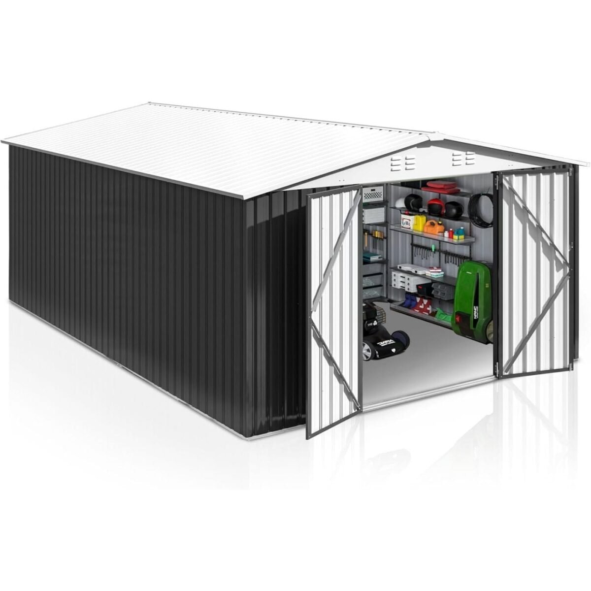 welt-product-227-image-1.jpg Patiowell 10 ft. W x 12 ft. D Size Upgrade Metal Storage Shed (119 sq. ft.) - Image 1