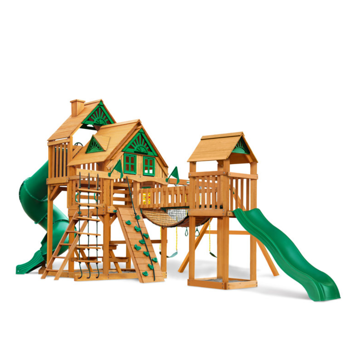 welt-product-24-image-1.png Gorilla Playsets Treasure Trove II Treehouse Wooden Swing Set - Image 1