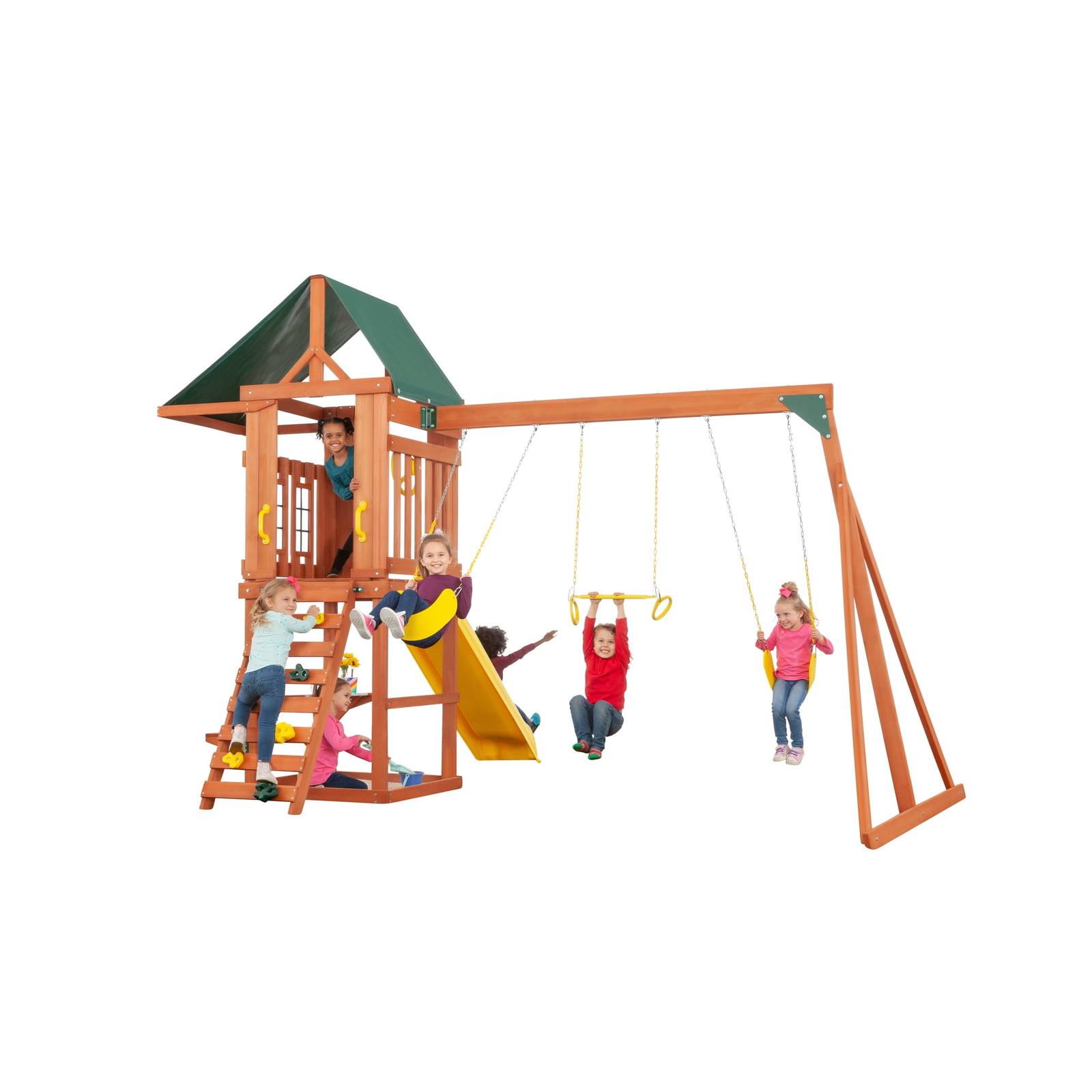 welt-product-28-image-1.png Creative Cedar Designs Cedar Cottage Wooden Swing Set - Image 1