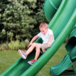 Gorilla Playsets Mountaineer Treehouse Wooden Swing Set with Tube Slide, Rope Ladder, and Sandbox - Image 5