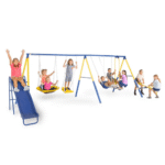 Sportspower Super 10 Metal Swing Set with Lifetime Warranty on Blow Molded Slide - Image 10