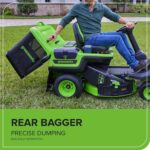 Greenworks 60V 30” CrossoverT Riding Lawn Tractor with 8.0 Ah - Image 9